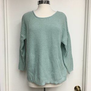 Forever21 Mint & Gold Knitted Sweater
